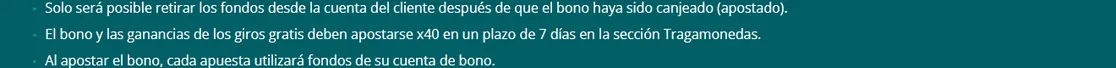 Condición del Megabono del domingo de 22Bet: el bono y las ganancias de los giros gratis deben apostarse 40 veces en un plazo de 7 días en la sección Tragamonedas