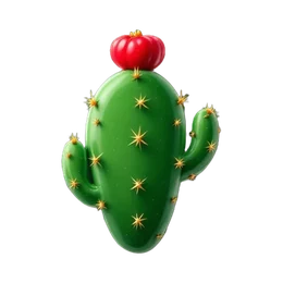 Nopal en verde y oro