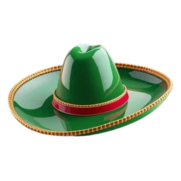 Sombrero charro en verde y oro