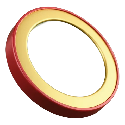 Aro dorado con borde rojo